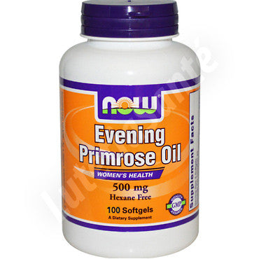 Huile d'onagre 500 mg - Evening Primrose Oil - 100 gélules de Now Nutrition