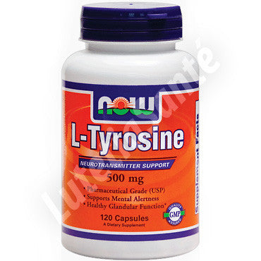 L-Tyrosine 500 mg - 120 capsules des Laboratoires Now Nutrition