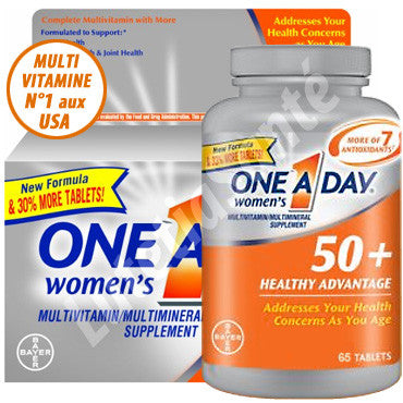 One A Day - Multivitamine pour Femme de plus de 50 ans - 65 Tablettes de Bayer