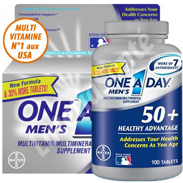 One A Day - Multivitamine pour Homme de plus de 50 ans - 65 Tablettes de Bayer