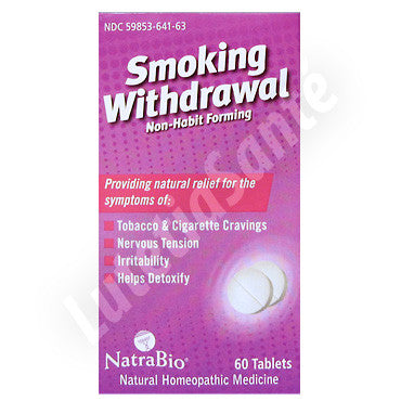 Smoking Withdrawal Sans Accoutumance - 60 Tablettes de NatraBio