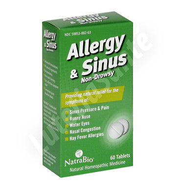 Traitement Allergie et Sinus sans somnolence - 60 tablettes de NatraBio