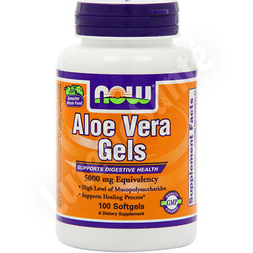 Aloe vera pure en gélules - 100 capsules des Laboratoires Now Nutrition