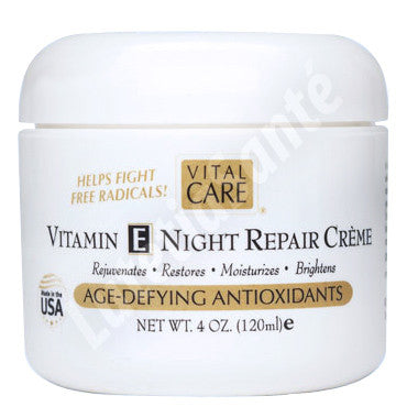 Crème Réparatrice de Nuit à la Vitamine E - 120 mL de Vital Care