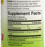 Ginseng rouge de Corée 560 mg - Énergie / Vitalité Bio - 100 capsules de Nature's Way