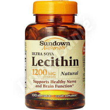 Lécithine de soja 1200 mg - 100 gélules de Sundown Naturals
