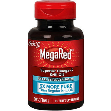Omega 3 Mega Red 500 mg - Huile de Crevettes - 90 Gélules de Schiff