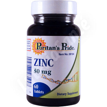 Zinc 50 mg - 60 tablettes de Puritan's Pride