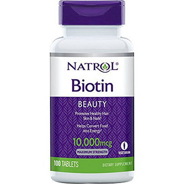 Biotine 10 000 mcg - Concentration Maximale - 100 Capsules des Laboratoires Natrol