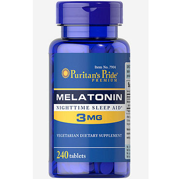 Mélatonine 3 mg - Traitement de l'insomnie - 240 tablettes de Puritan's Pride